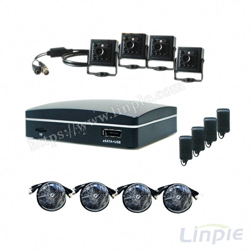 Mini 4CH AHD DVR Kits With Mini IR Camera (DV03AHD-A2140CL(4CH)