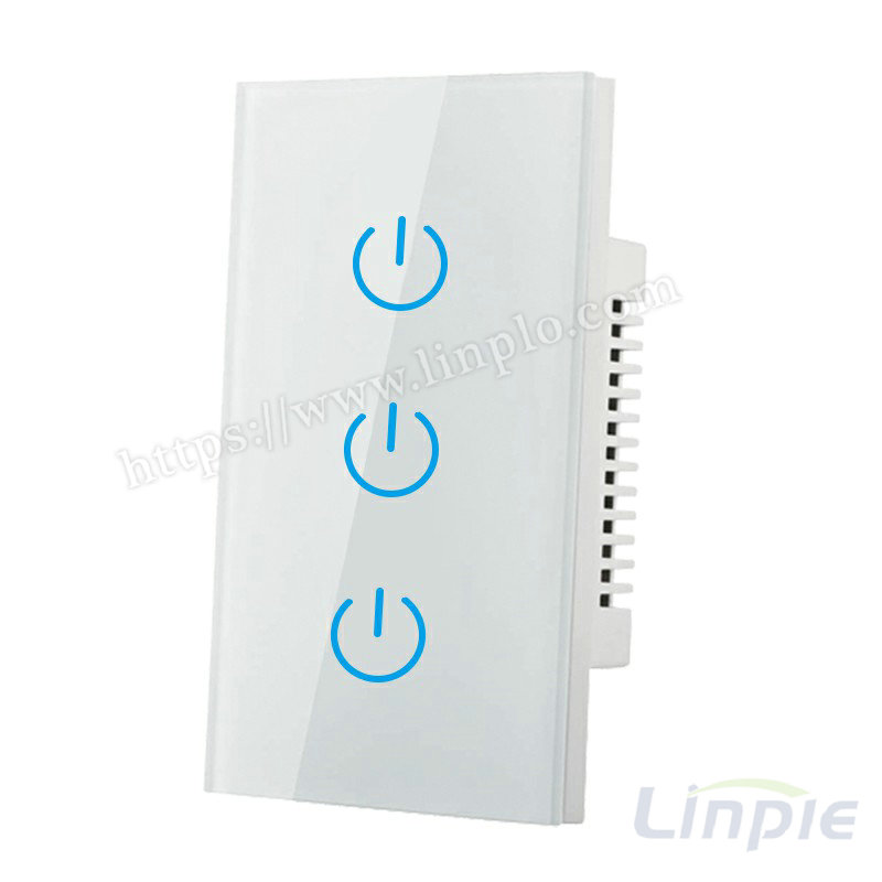 LSW02 3 gang Smart light Switch,Google home light switch,Alexa light switch,Voice/Remote Control